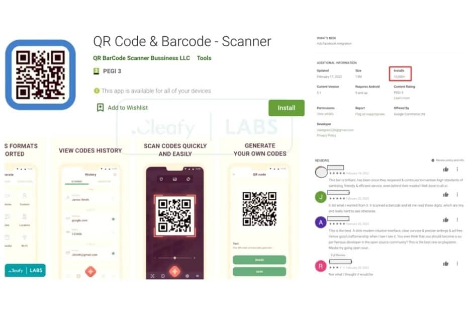 برنامه شرور اندروید QR BarCode Scanner Business را حذف کنید